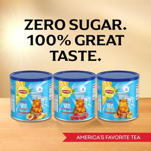Black Lemon Iced Tea Mix - Zero Sugar, Makes 60 Quarts, 6-Pack