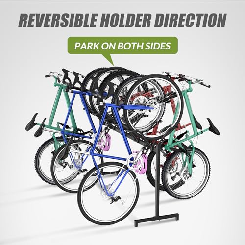 Sttoraboks 5-Bike Floor Stand - Adjustable Garage Bicycle Storage Rack with Versatile Brackets