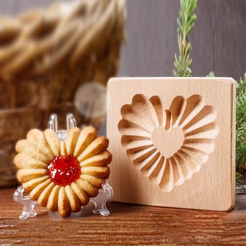 3Pcs Wooden Cookie Biscuit Mold Cutters Molds 3D Baking Funny