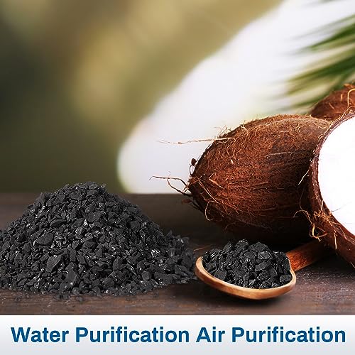 6.6 Lb Activated Charcoal Bulk Coconut Shell Granular Carbon 10-18 Mesh for Water & Air Filtration - Variation of This Listing