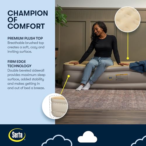Twin Raised Air Mattress with Never Flat Pump - Luxury Inflatable Bed with Auto-Firmness