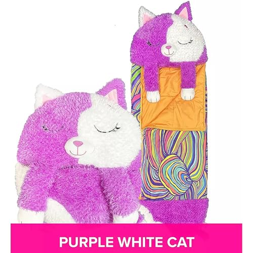 Large 2-in-1 Pillow & Sleepy Sack for Kids - Muffin the Kitty
