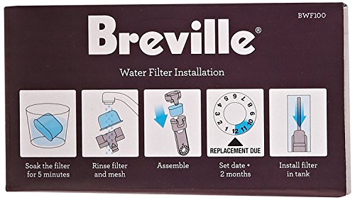 Breville Charcoal Water Filters 6 Pack for Espresso Machines - Includes 6 Filters