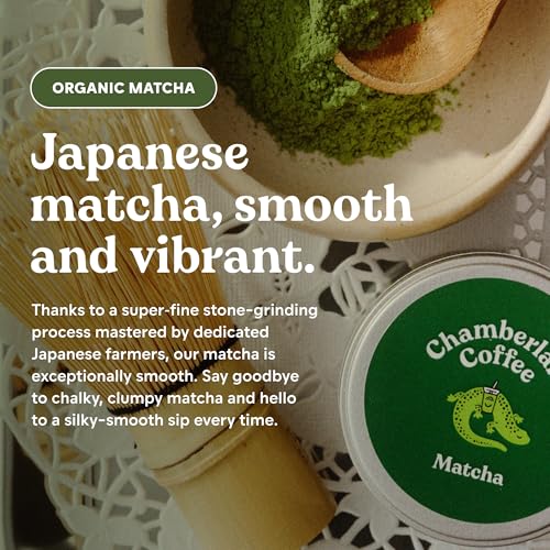 Ceremonial Grade Matcha Green Tea Powder Tin - 30 Servings, Organic from Japan, Sifted for Barista Style Preparation
