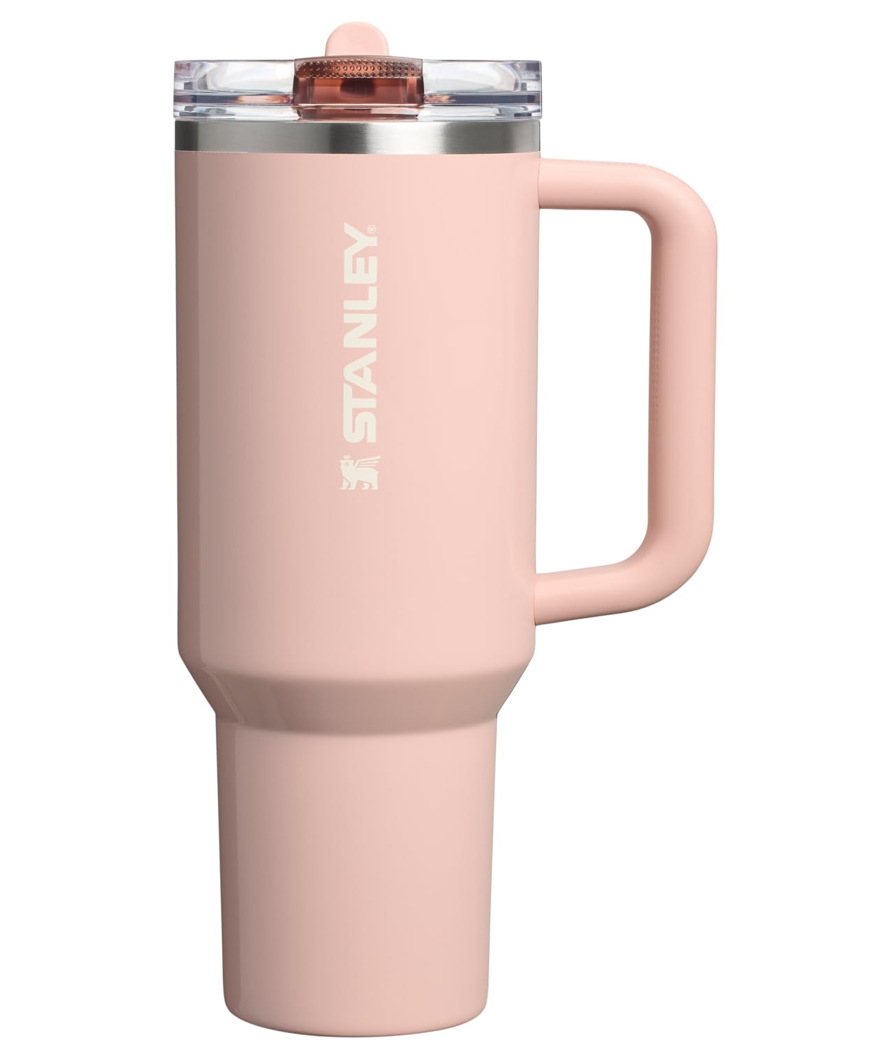 STANLEY Quencher ProTour Flip Straw Tumbler with Leakproof Lid 40 oz | Built-In Straw and Handle | Cup Holder Compatible for Travel | Insulated Stainless Steel Cup | BPA-Free | Peach Whip Gloss