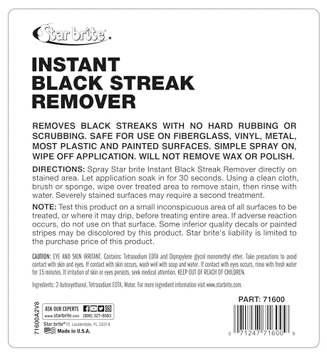Star Brite 128 Oz Instant Black Streak Remover for Grease, Oil, Smoke Stains