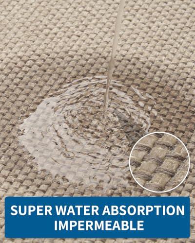 20x32 Inch Non-Slip Washable Kitchen Rug Runner - Light Beige