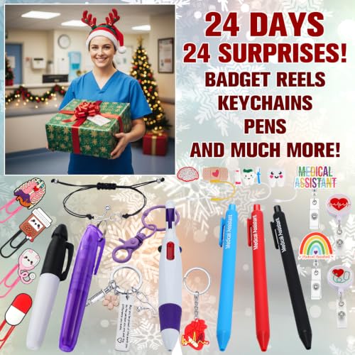 Christmas Nurse Advent Calendar 2026 - 24 Days Holiday Countdown Gift