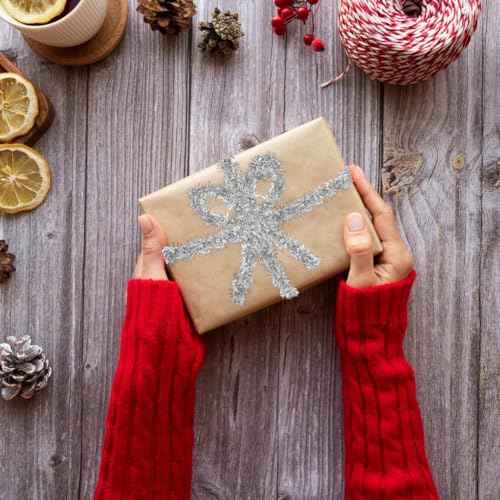 20 Yards 1/2 Inch Silver Christmas Tree Tinsel Garland Wired Mini Thin Metallic Foil Twist Trim Xmas Glitter Fluffy Ribbon for Sewing Making Gift Wrapping DIY Christmas Tree Decor Supplies