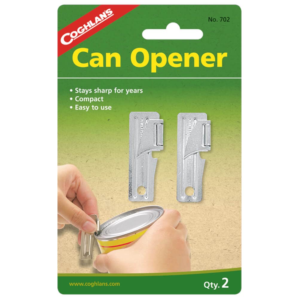 Coghlan's Portable Can Opener 2-Pack, Lightweight and Durable Manual Tool for Camping, Hiking, Survival, and Outdoor Adventures