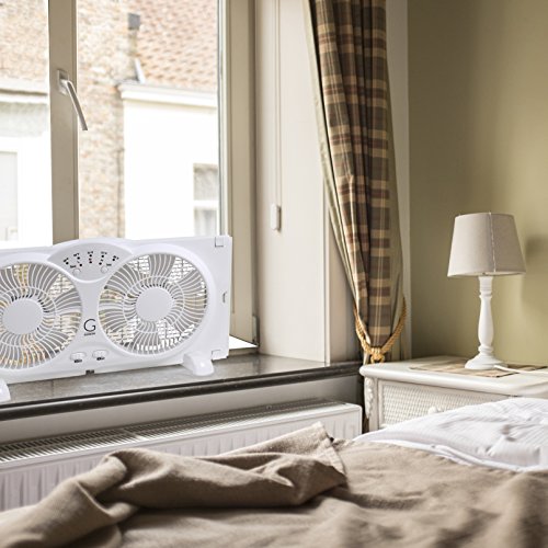 High Velocity Reversible Window Fan with Thermostat & Max Cool Technology