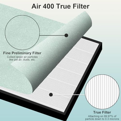 Air400 Filter Replacement Set for Bissell Air 400, 2 Sets Included