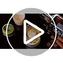 NORIMODA Diamond Cut Spinning Whiskey Glass Set of 4 - 9.5 oz with Rotating Bases & Ice Molds