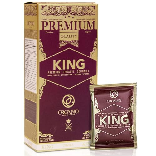 ORGANO King of Coffee Classic Roast - Organic Ganoderma Lucidum, 25 Sachets