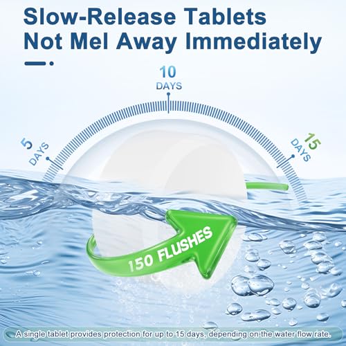 Msvvko Toilet Bowl Cleaner Tablets 54 Pack - Automatic Bleach Tank Cleaner for Stain Removal