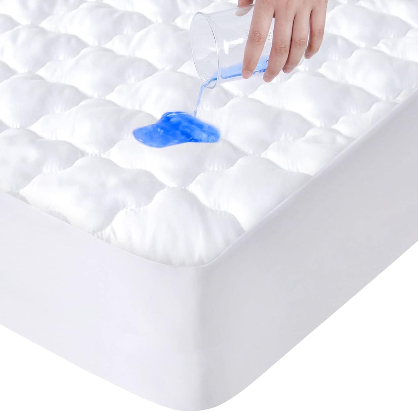Regine Switzerland Waterproof Twin Mattress Protector - Soft Cooling Quilted Pad for Kids | Fits Up to 14" Depth