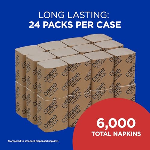 Georgia-Pacific Dixie Ultra Interfold 2-Ply Napkin Dispenser Refills, 250 Pack, Brown