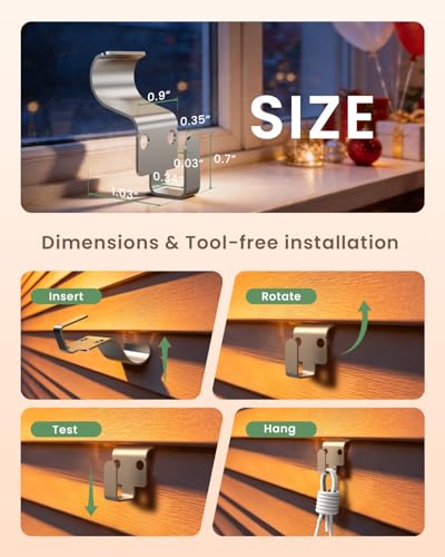 BOF Creations 10-Pack Vinyl Siding Hooks - Heavy-Duty No-Hole Siding Hangers