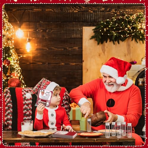 Kigeli Red 96 Pcs Christmas Reindeer Food Glass Jars & Gift Set - Festive Holiday Fun