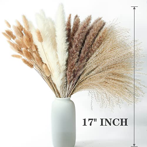 ANPROOR 300PCS Dried Flower Bouquet with Pampas Grass - Boho Wedding & Home Decor