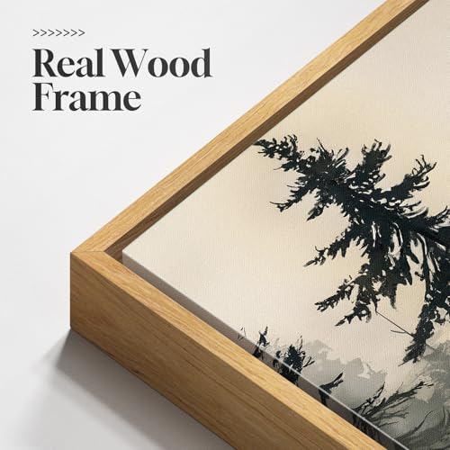 Framed Lake Landscape Wall Art Set - 16x24 Inch Triptych for Living Room & Bedroom - Green & Beige Variation of THIS listing