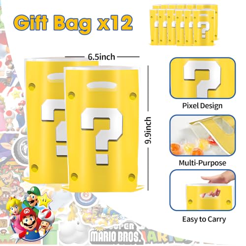 Super Mario Party Favors Set - 122pcs Birthday Supplies for Kids
