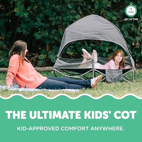 Baby Delight Go With Me Bungalow Deluxe Portable Toddler Travel Cot Grey