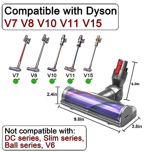 ilovelife Quick-Release Dyson V7 V8 V10 V11 Motorhead Cleaner Head for Hardwood & Carpet
