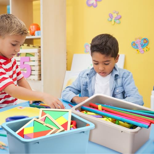 Classroom Cubby Book Bins Set - Retro Color, 24 Pieces with Labels