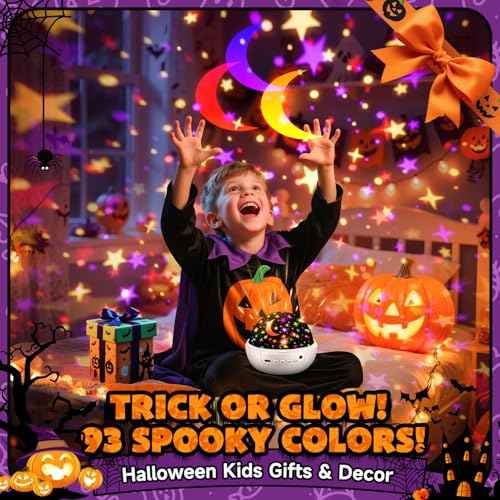 COOLNIGHT Christmas Room Decor, 93 Lighting+3 Films Christmas Projector Christmas Stuff, Remote+Dimmable+360¡Æ Slient Nightlight for Baby Nursery, Christmas Room Decorations, Moon Projector (White)