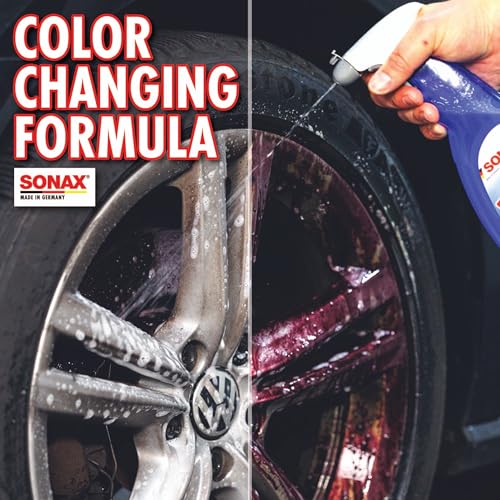 SONAX Wheel Cleaner PLUS 25.4 Fl Oz Non-Acid Brake Dust & Road Grime Remover