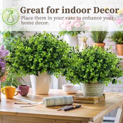Artificial Greenery Boxwood Plants Set - 20 Bundles Outdoor Decor