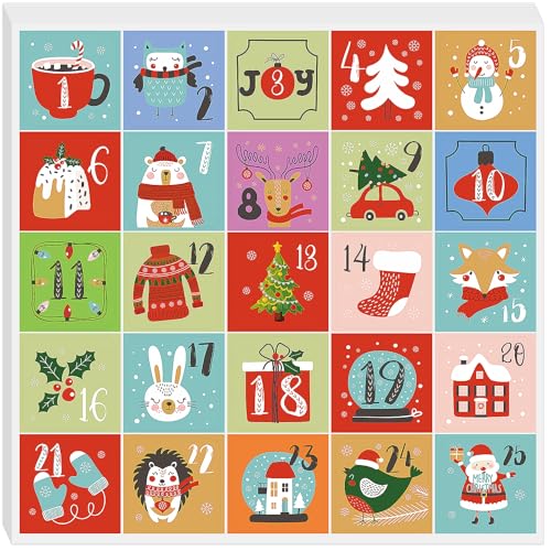 Lucleag 250PCS Christmas Advent Calendar Number Stickers for Kids, Adorable 1-25 Christmas Number Stickers Christmas Calendar Stickers for Christmas Crafting DIY Labels Gift Sealing Stickers