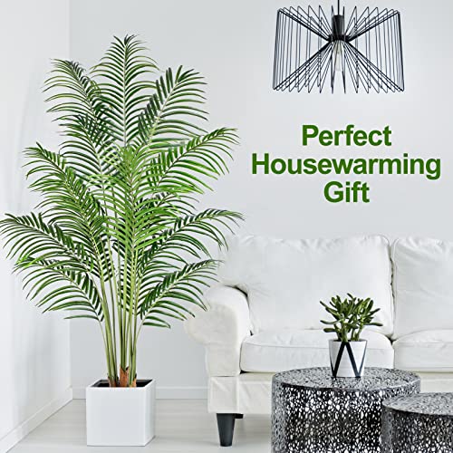 6ft Tall Artificial Palm Tree with 18 Leaves Indoor Decor Faux Tropical Areca Tree