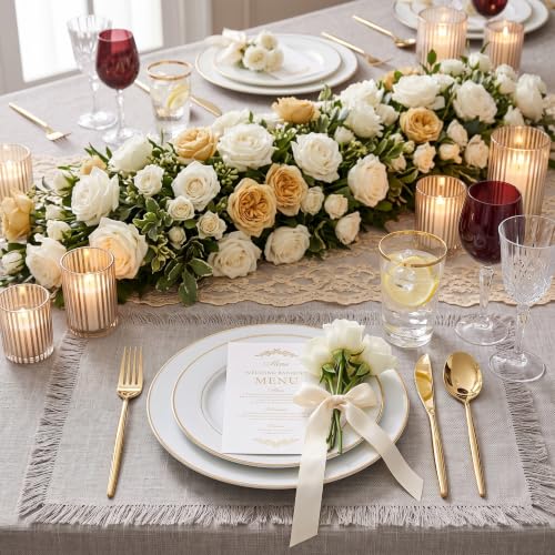Gold Disposable Silverware Set - 150 Heavy Duty Plastic Utensils for Parties