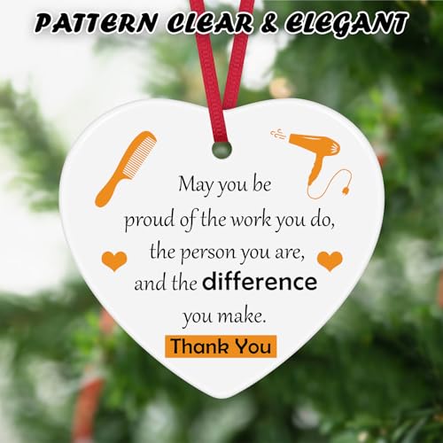Ceramic Hairdresser Ornament Gift for Stylist Appreciation, Graduation, Christmas