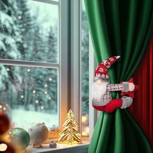 Unique Funny Christmas Plush Stuffed Decor - 22.3 Inch Gnome Christmas Star Topper for Tree, Wine Bottle, Curtain Ornaments