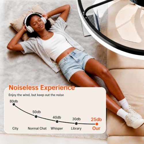 Amceiling 20 Inch Black Ceiling Fan with Lights, Easy Install & App Control