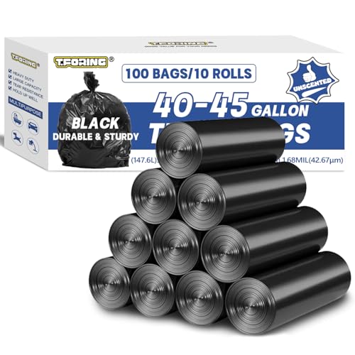 Heavy Duty Trash Bags 40-45 Gallon, 1.6 Mil Thick, 100 Count - Variation of 120 Count