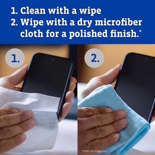 CloroxPro Screen+ Sanitizing Wipes Pack of 6 - 75 Count Canisters, Electronics & Sensitive Surface Disinfectant, Citrus Scent