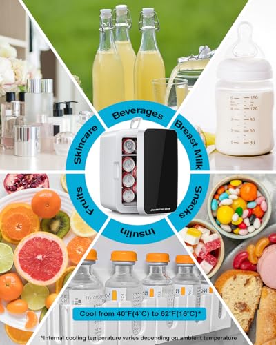 Antarctic Star White Compact Mini Fridge 10L Portable Cooler for Beverage & Makeup