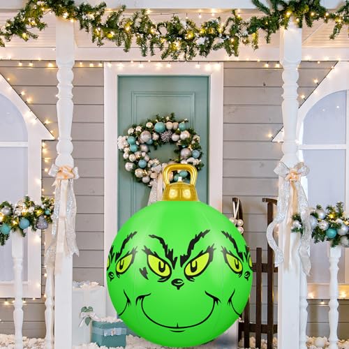 Denylo Pro 1 Pc 23.6-Inch Green Inflatable Christmas Ball Holiday Decor