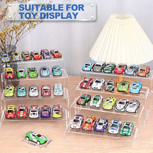 Aheroi 16-Piece Clear Acrylic Risers Display Stands - 4 Sizes, Model: 16Pcs-Clear-Rectangle