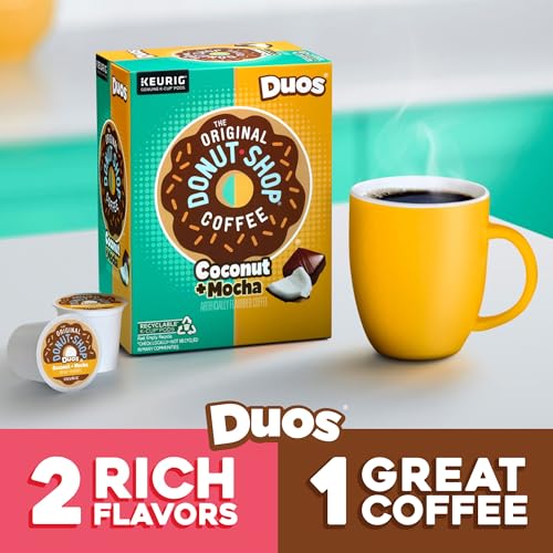The Original Donut Shop Coconut + Mocha Coffee Pods, Medium Roast, Pack of 60 - Keurig Compatible