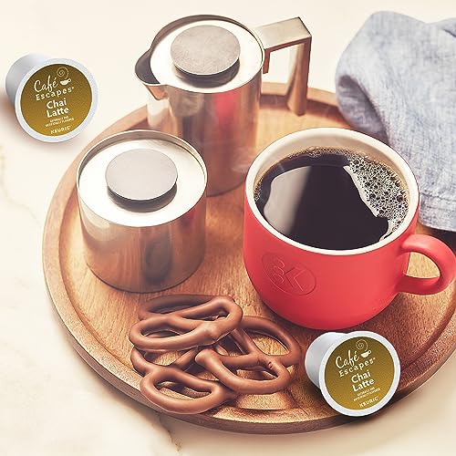 Chai Latte Tea Pods - 48 Count for Single-Serve Keurig Coffee Makers - Cafe Escapes Variation