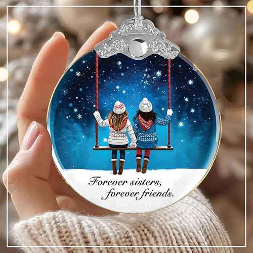 Sister Ornament 2025 Christmas, Soul Sister Ornament Gift, Big Sister Ornaments, Sister in Law Christmas Ornaments, Best Sister Gifts for Women, Sisterhood Gifts, for Adult Sister