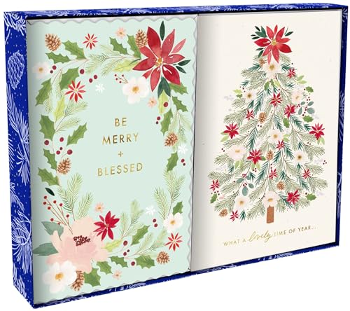 Be Merry + Blessed Dual Pack Christmas Cards with Envelopes (18 pcs) – Studio 71 DaySpring