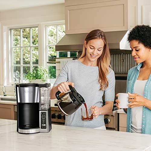 Refurbished Ninja 12-Cup Programmable Coffee Maker Black/Silver 60oz - Hotter Brew Technology