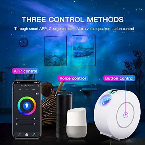 Galaxy Projector for Bedroom SK20-White | Star & Nebula Light with App Control