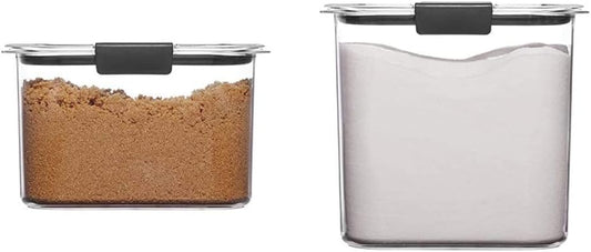Rubbermaid Brilliance Storage Containers - 7.8 Cup & 12 Cup Set for Freshness and Organization